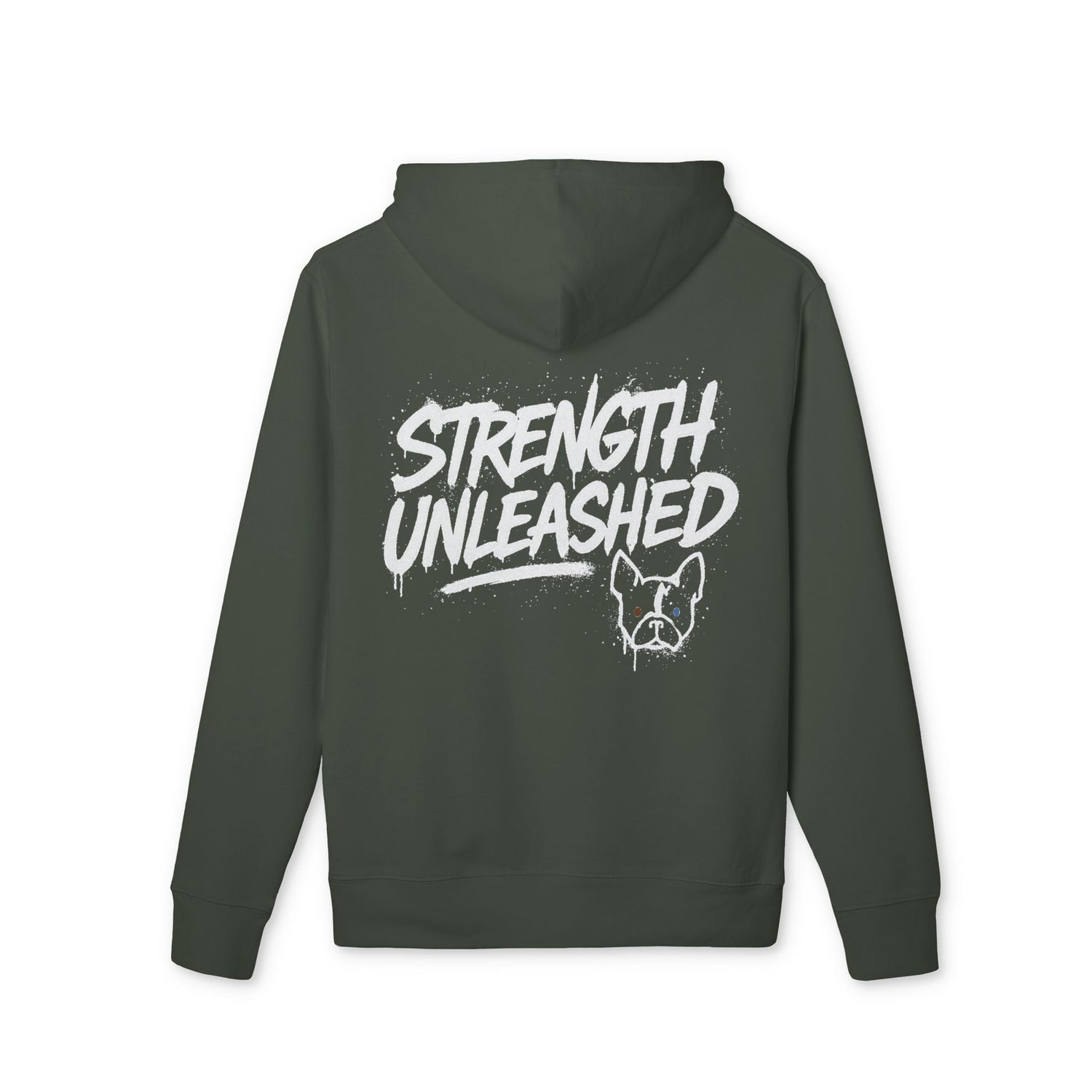 strength unleashed spray painted logo with Magnus in the bottom corner